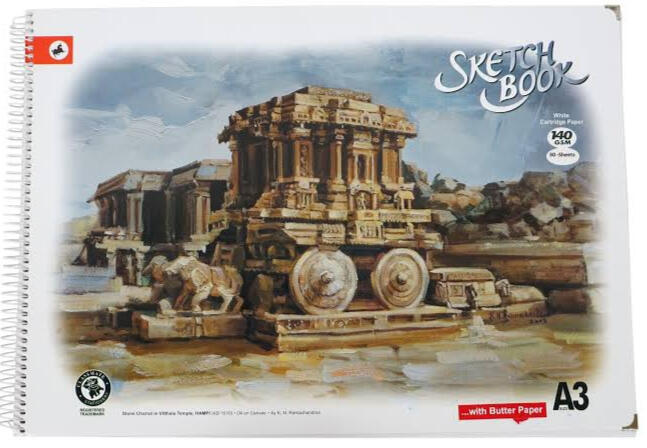 A3 Sketh book with & without butter paper